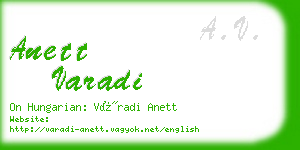 anett varadi business card